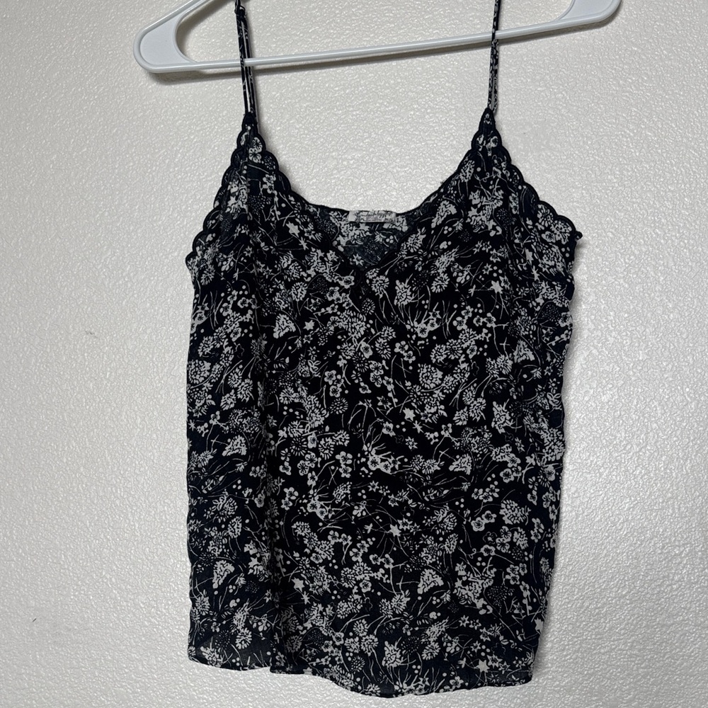 Intimately Free, Free People Small Black White Floral Top with adjustable straps